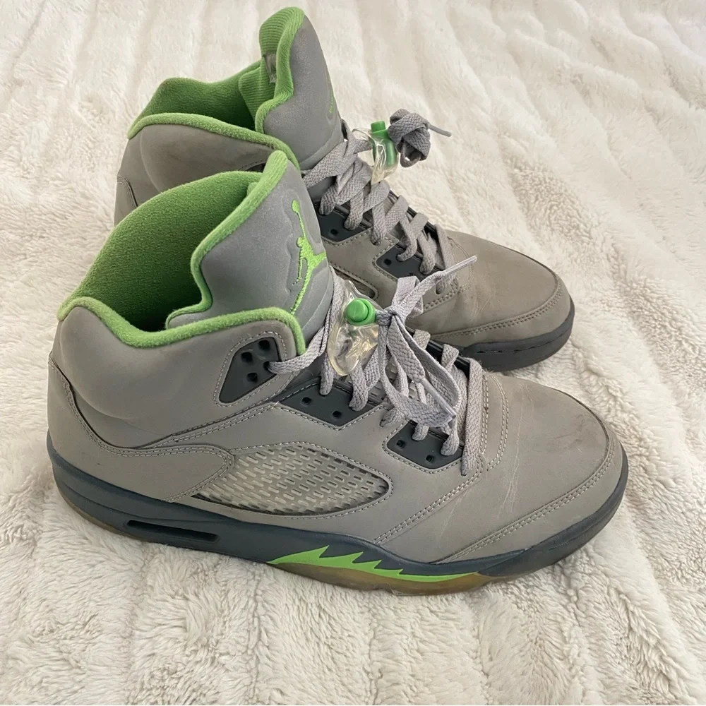 Jordan 5 Retro Green Bean 2022 High-Top Sneakers Size 10
